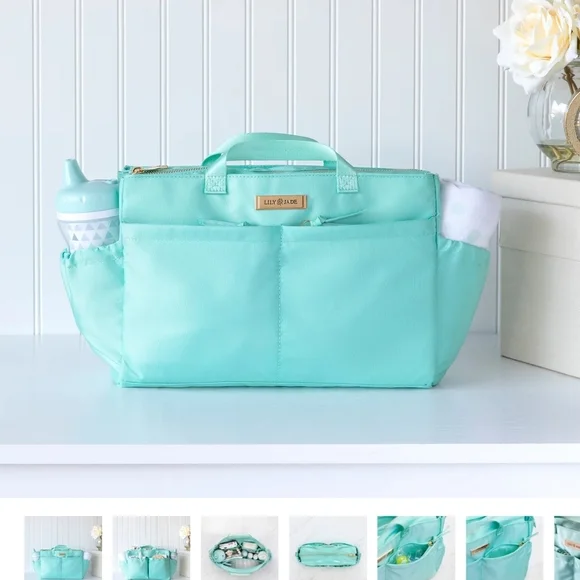 Lily Jade Meggan Black Leather Diaper Bag SALE SALE SALE all Offers - Picture 2 of 12